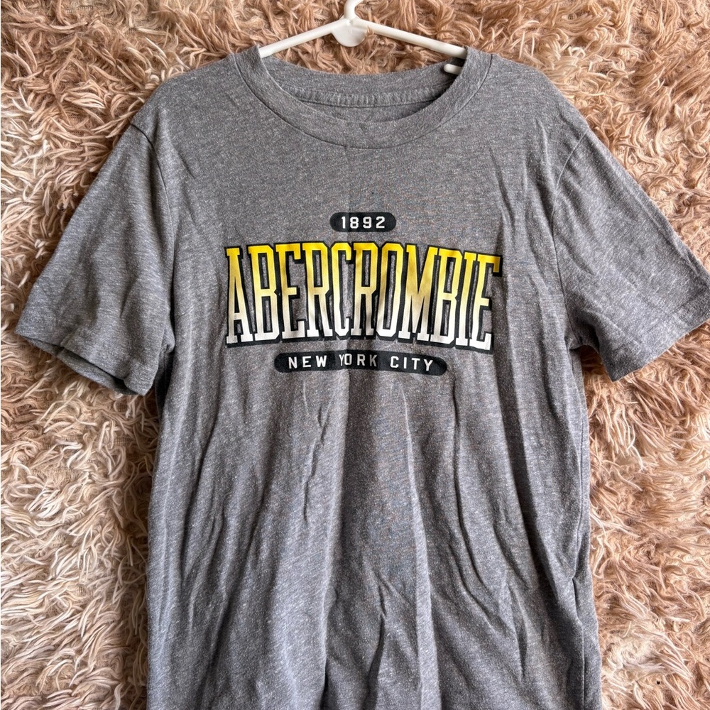 Abercrombie Kids Gray Tee with Yellow Accents